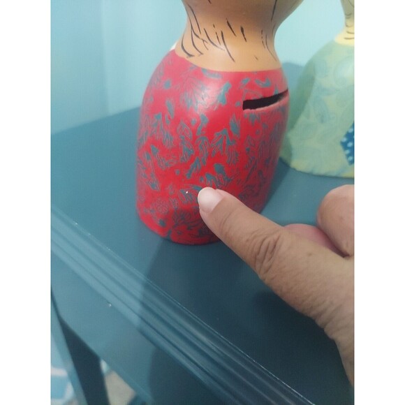 *Vintage 60s Gogo Piggy Bank Paper Mache Japan - Picture 6 of 6